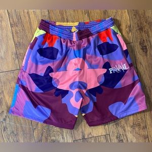 Colorful Pattern Stretchy Athletic Beach Mens Shorts